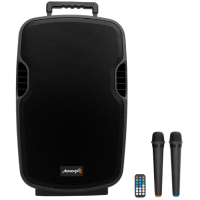 Audibax Denver 15 – Altavoz activo PA 15″ con batería y 2 micrófonos