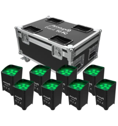 Kit 8 Audibax Event 90 + Flight Case – Set Iluminación Profesional WiF