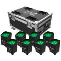 Kit 8 Audibax Event 90 + Flight Case – Set Iluminación Profesional WiF