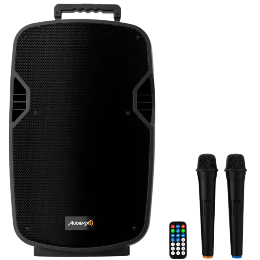 AUDIBAX DENVER 12 ALTAVOZ ACTIVO 12” BATERIA , RUEDAS + 2 MICROS INALAMBRICOS