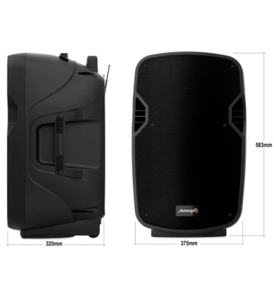Audibax Denver 12 – Altavoz activo 12″ batería, trolley y micrófonos
