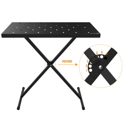 Audibax Onyx 200 – Soporte DJ regulable para controlador y portátil