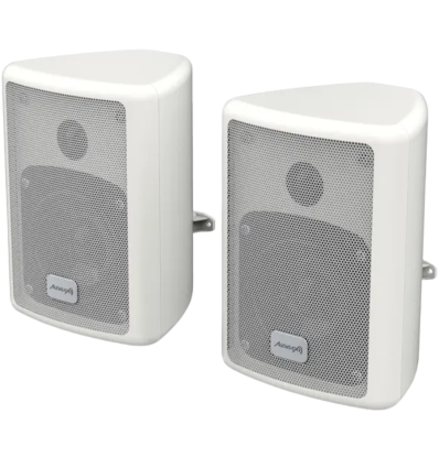 Audibax PR‑41W – Altavoces pasivos 75 W blanco con soporte pared