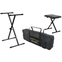Audibax Onyx Pack – Soporte, banqueta y funda teclado 61