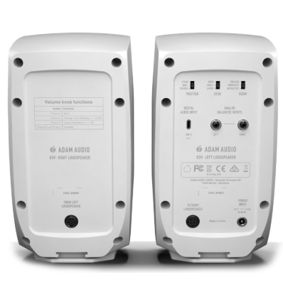 ADAM Audio D3V White – Monitor de estudio compacto de alta precisión