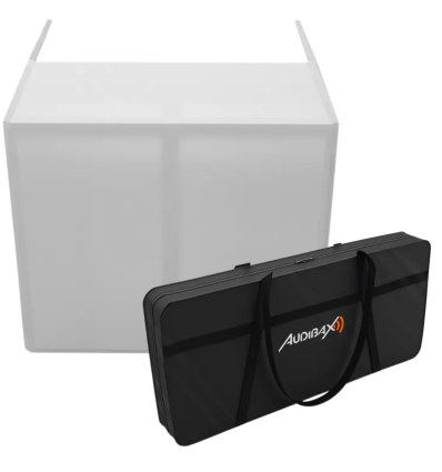 Cabina DJ Audibax Pro Event con bolsa y tela blanca