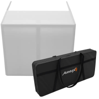 Cabina DJ Audibax Pro Event con bolsa y tela blanca