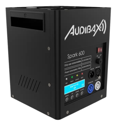 Audibax Spark 600 – 2 máquinas fuego frío + flightcase
