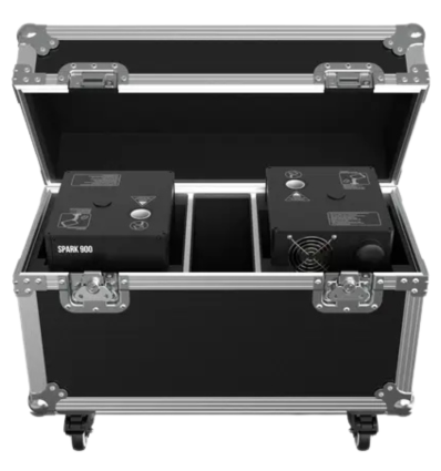 Audibax Spark 900 Pack 2 – Máquina Fuego Frío + Flightcase