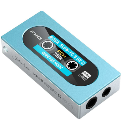 FIIO KA15 Azul – DAC/Amp portátil USB‑C con alta potencia