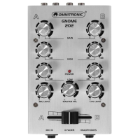 OMNITRONIC GNOME‑202 Mini Mixer Silver — Mixer compacto