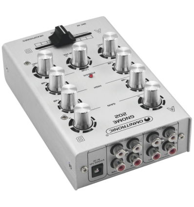 OMNITRONIC GNOME‑202 Mini Mixer Silver — Mixer compacto