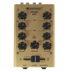 OMNITRONIC GNOME-202 Gold – Mezclador DJ compacto 2 canales