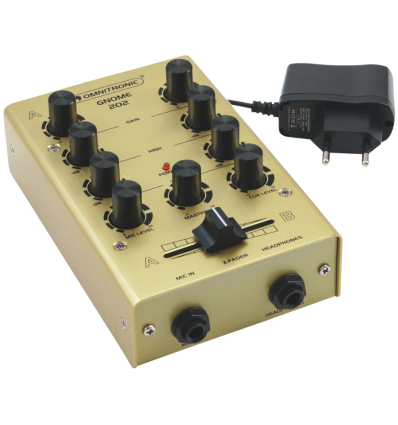 OMNITRONIC GNOME-202 Gold – Mezclador DJ compacto 2 canales