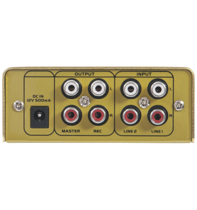 OMNITRONIC GNOME-202 Gold – Mezclador DJ compacto 2 canales