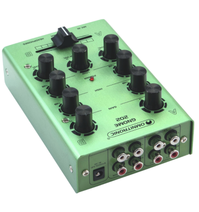 OMNITRONIC GNOME-202 Green – Mezclador DJ compacto 2 canales