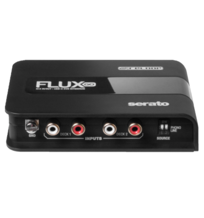 Reloop Flux Go — Interfaz DVS Serato USB‑C portátil