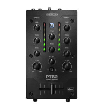 Reloop PTB‑2 — Mezclador DJ portátil con interfaz DVS