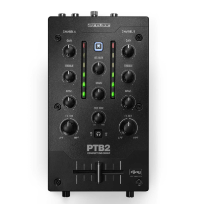 Reloop PTB‑2 — Mezclador DJ portátil con interfaz DVS