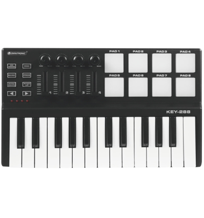 Omnitronic KEY-288 – Controlador MIDI compacto USB