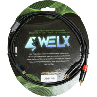 WELX R6 USB‑C a Doble RCA – Cable audio profesional