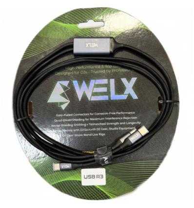 WELX USB R3 C doble 100W – Cable carga profesional 1,5 m