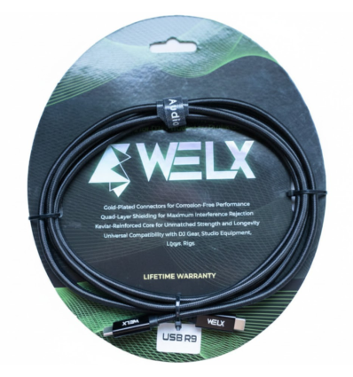 Welx USB R9 C-C 20 Gbps – Cable pro alta velocidad