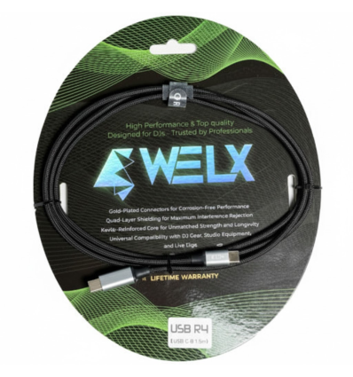 WELX R4 USB C / USB B - CABLE 1.5 METROS