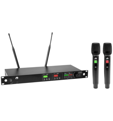 OMNITRONIC UHF-602 Sistema de Micrófonos Inalámbricos UHF