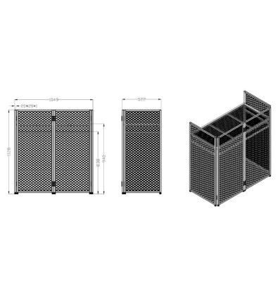 Vonyx DBC105 cabina DJ plegable con lycra y bolsa