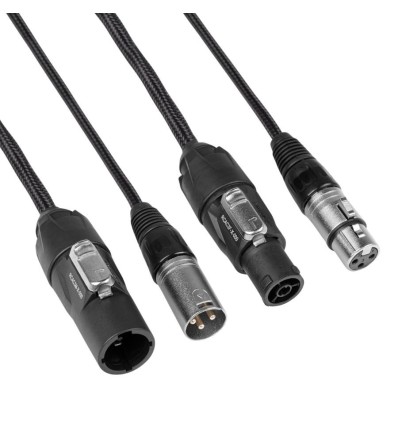 Cable Powercon XLR 15m PD Connex CX07-15 profesional