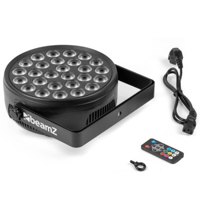 BeamZ BCC260 PAR LED 27x6W RGBAW-UV plano DMX