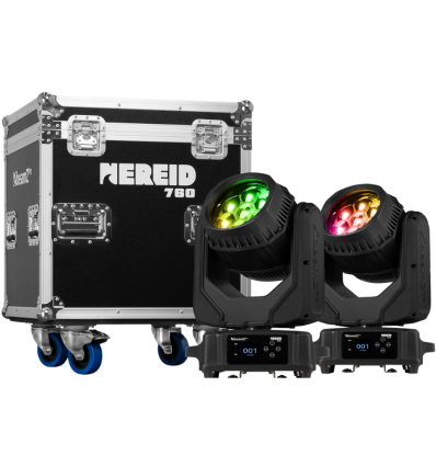 BeamZ Pro Nereid740 IP65 2 cabezas con flightcase