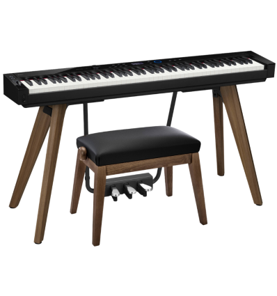 Casio BG50 Vinyl BK banco piano cómodo negro