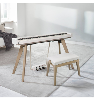 Casio BG50 WE banco piano blanco cómodo