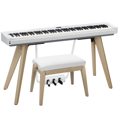 Casio BG50 WE banco piano blanco cómodo