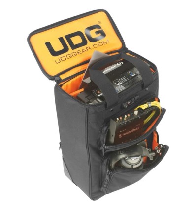 UDG mochila trolley DJ U9024BL/OR negra y naranja
