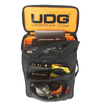 UDG mochila trolley DJ U9024BL/OR negra y naranja