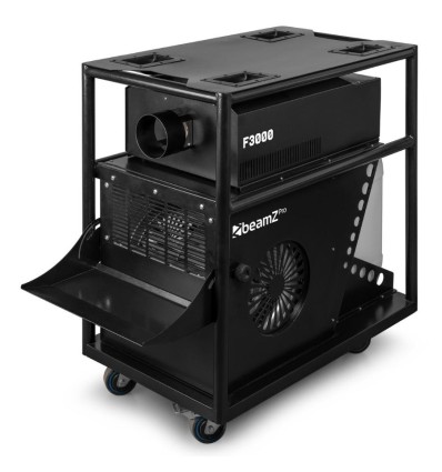 BeamZ Pro F3000 haze máquina niebla DMX trolley