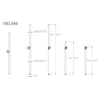 Vonyx LST04 tubo de distancia para altavoz 35 mm