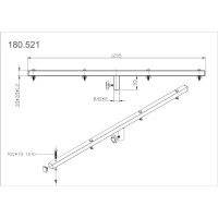 Vonyx MPS-B12 barra en T iluminación DJ 1.2 m
