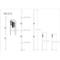 Vonyx MPS-T26M tubo de distancia 3 segmentos 35 mm
