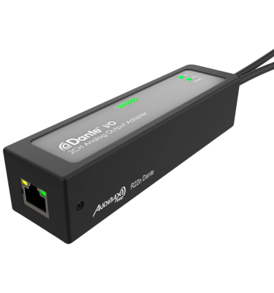 Audibax Pro R22O Dante adaptador audio profesional