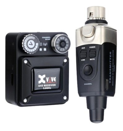 Xvive U45 Black sistema in ear inalámbrico UHF
