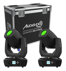 Audibax Pro Monster 200 Hybrid pack 2 + flightcase