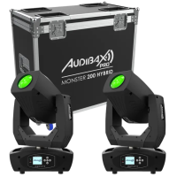 Audibax Pro Monster 200 Hybrid pack 2 + flightcase