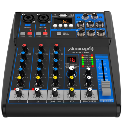 Audibax MG04 USB mesa mezclas 4 canales Bluetooth