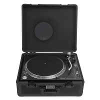 UDG U93016BL - Flight Case Negro para Giradiscos Multi-Formato