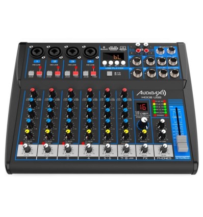 Audibax MG08 USB mesa mezclas Bluetooth y efectos