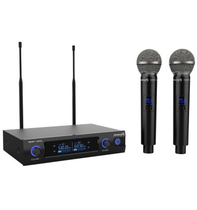 Audibax Sidney 1250 A micrófono doble UHF con maleta